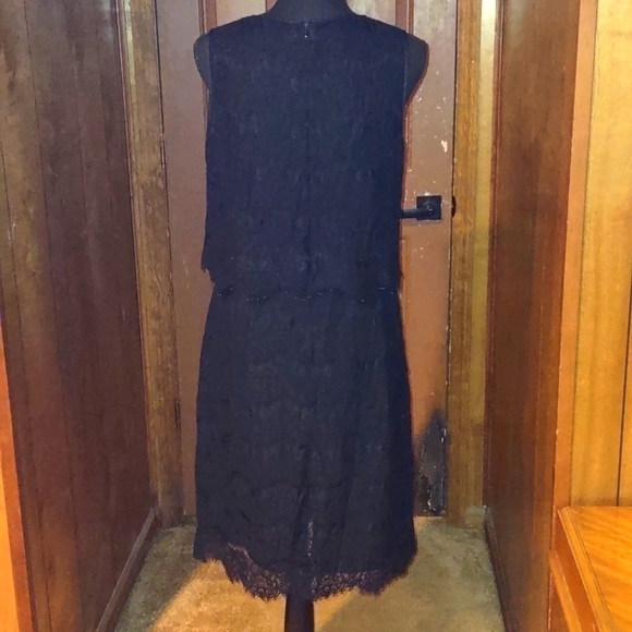 Anne Klein Women's Black Sleevless Lace Cocktail Dress - Picture 2 of 10